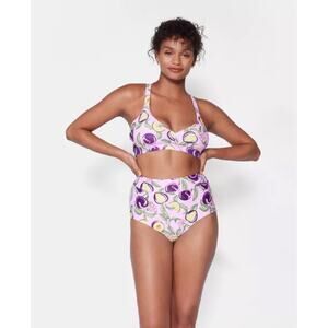 Mott50 Honey Plum Courtney Swim Bra Purple Small